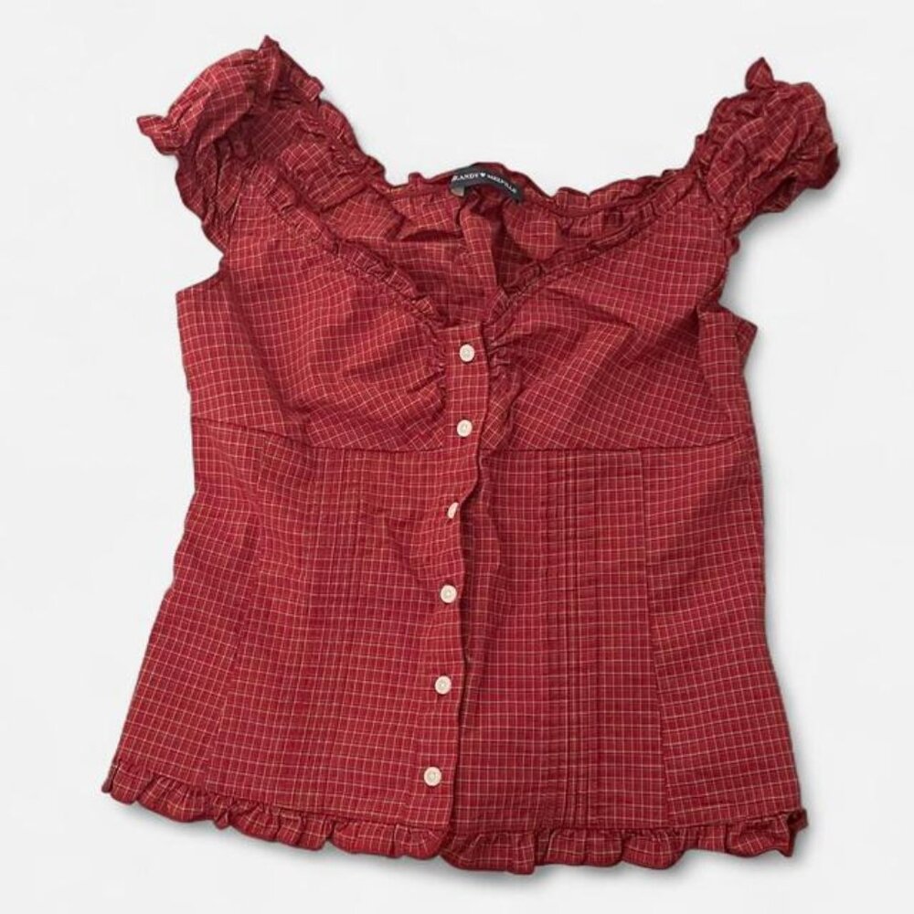 Brandy Melville Women's Red Shirts